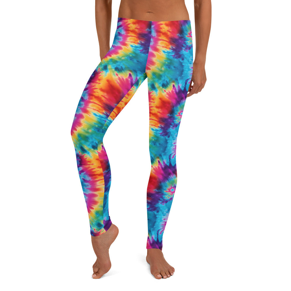 Rainbow Tie Dye Pattern Leggings