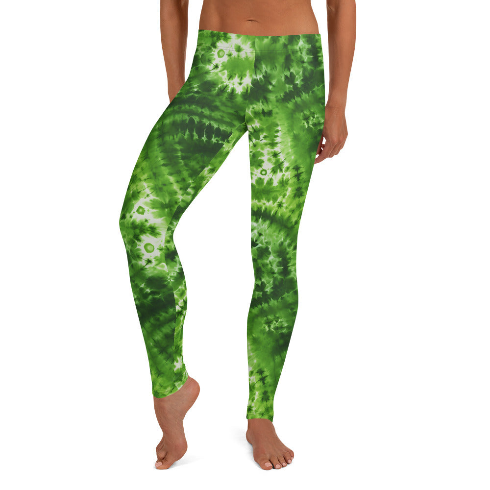 Green Tie Dye Leggings