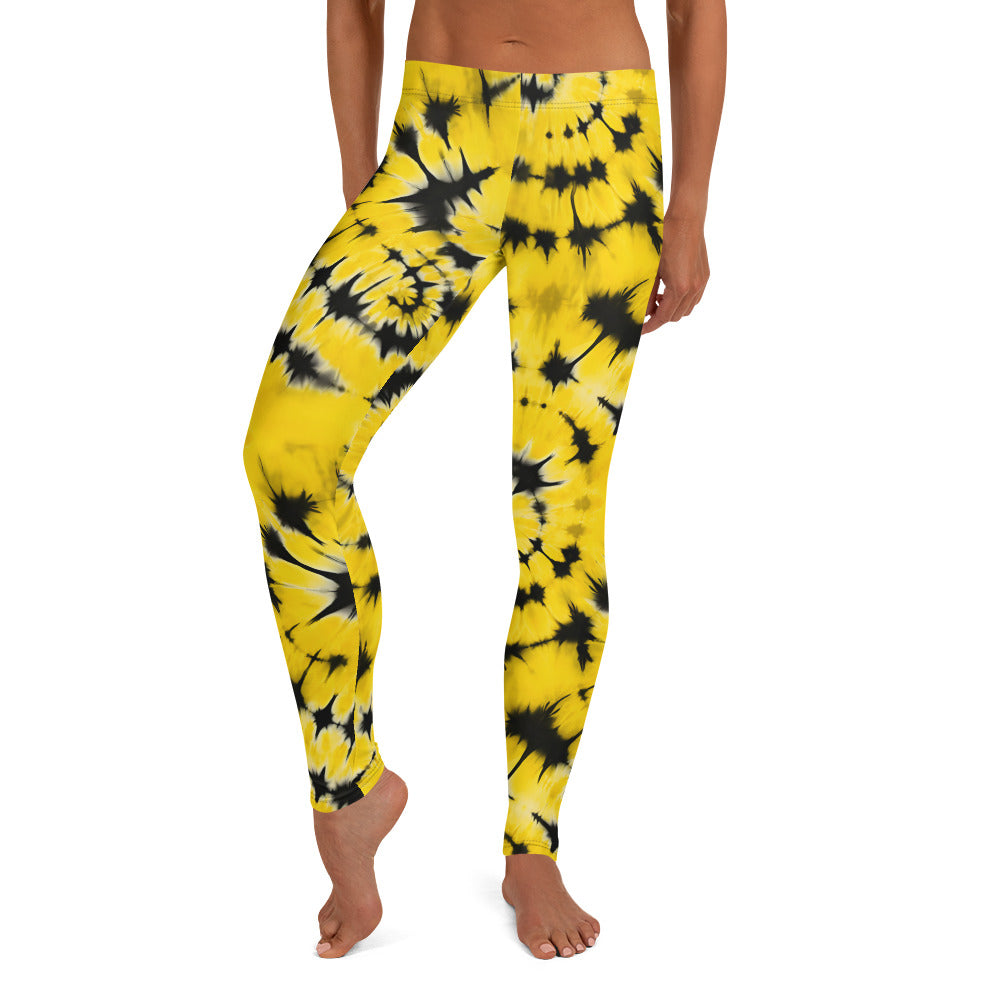 Yellow Tie Dye Leggings