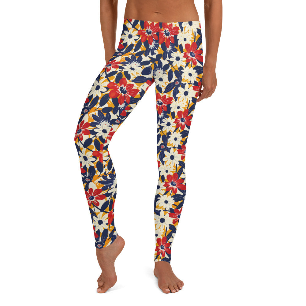 Bold Whispering Flowers Leggings