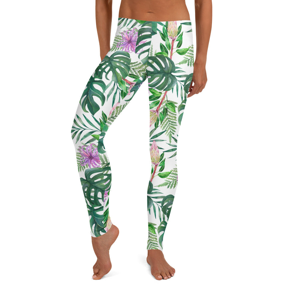 Tropical Floral Printed Leggings