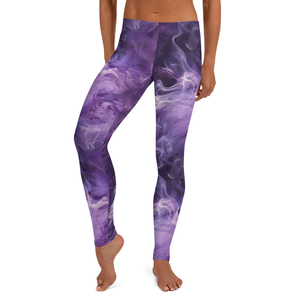 Purple Smoke Printed Leggings