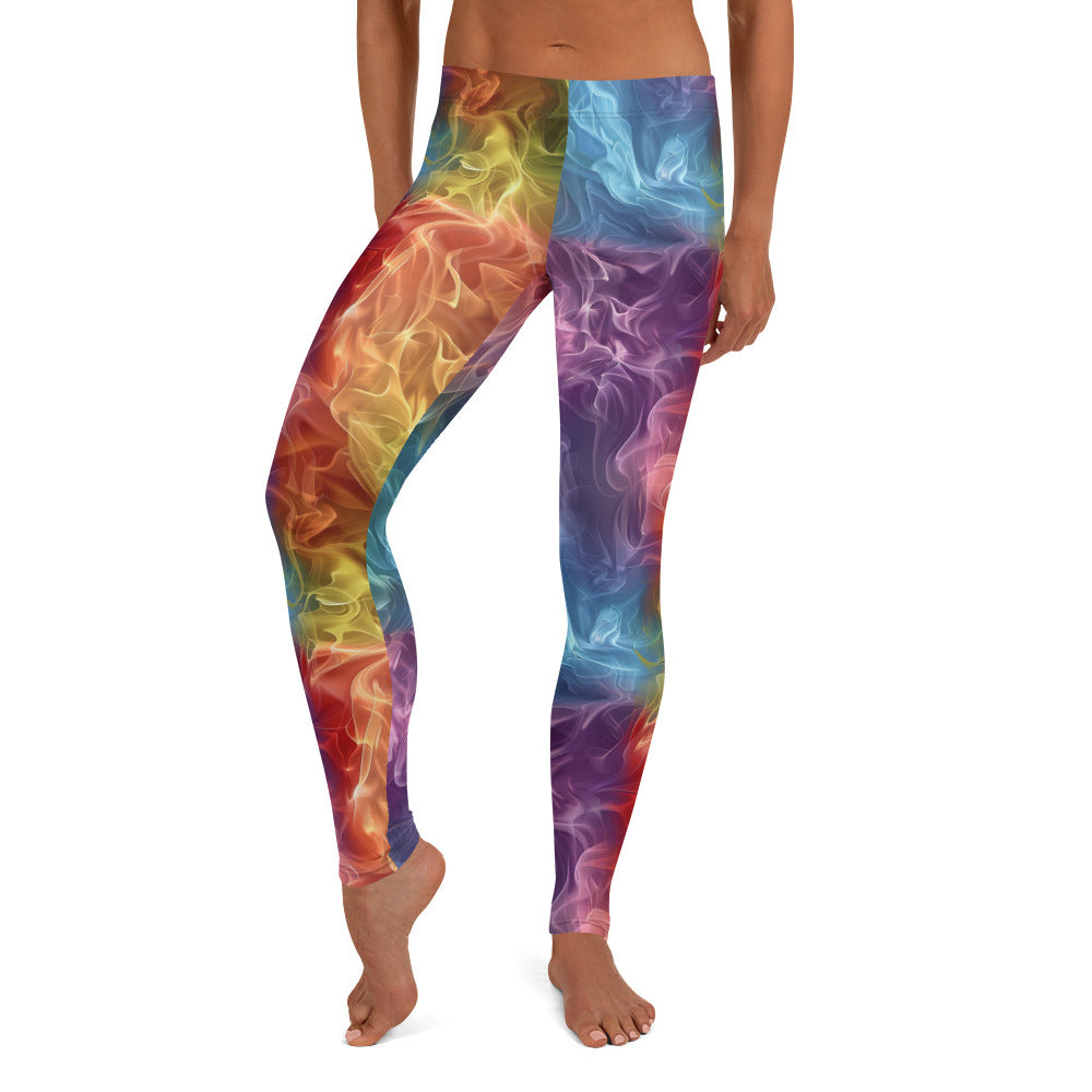 Rainbow Smoke Printed Leggings