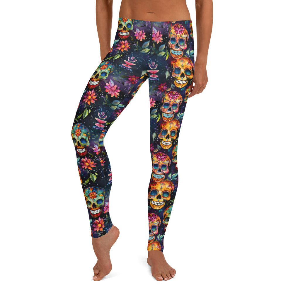 Sugar Skull Printed Leggings