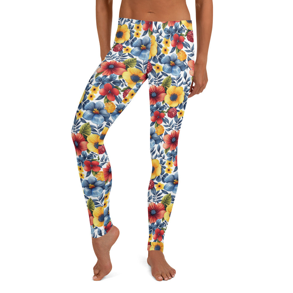 Whispering Tropical Flowers Leggings