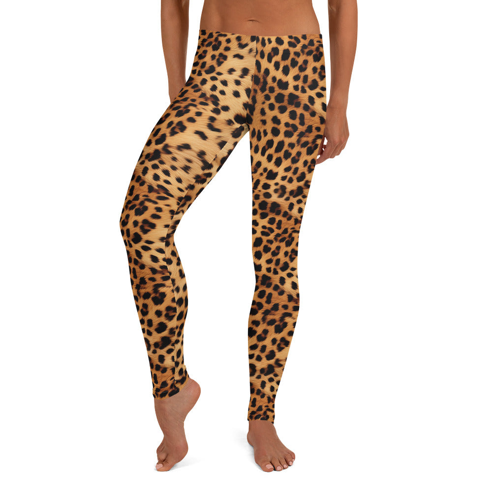 Cheetah Fur Pattern Printed Leggings