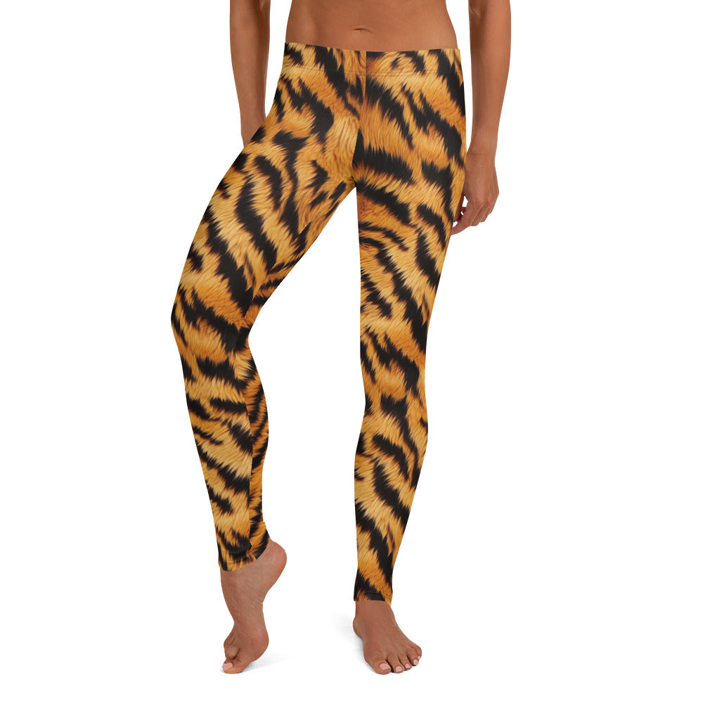 Tiger Fur Pattern Printed Leggings