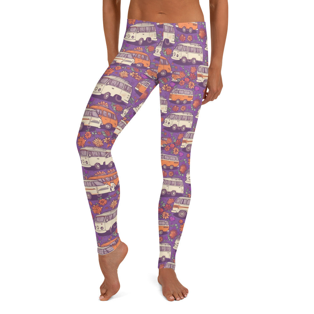 Groovy Vans Purple Hippie Leggings