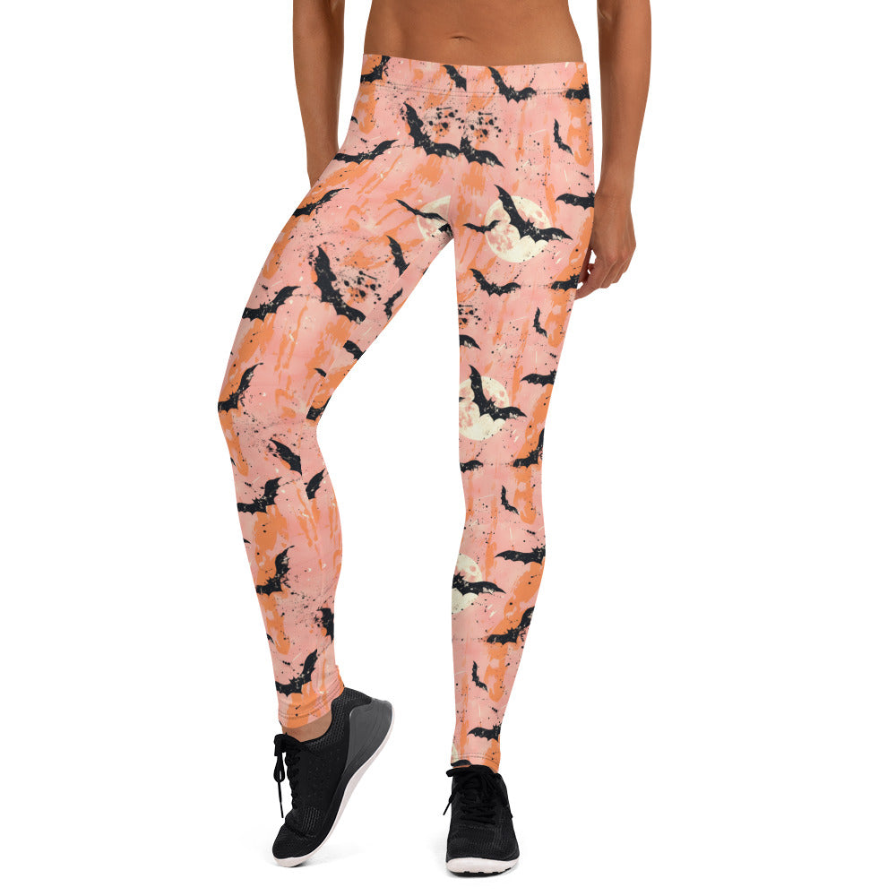 Spooky Bats Halloween Leggings