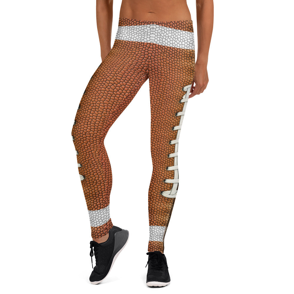 American Football Leather Print Leggings