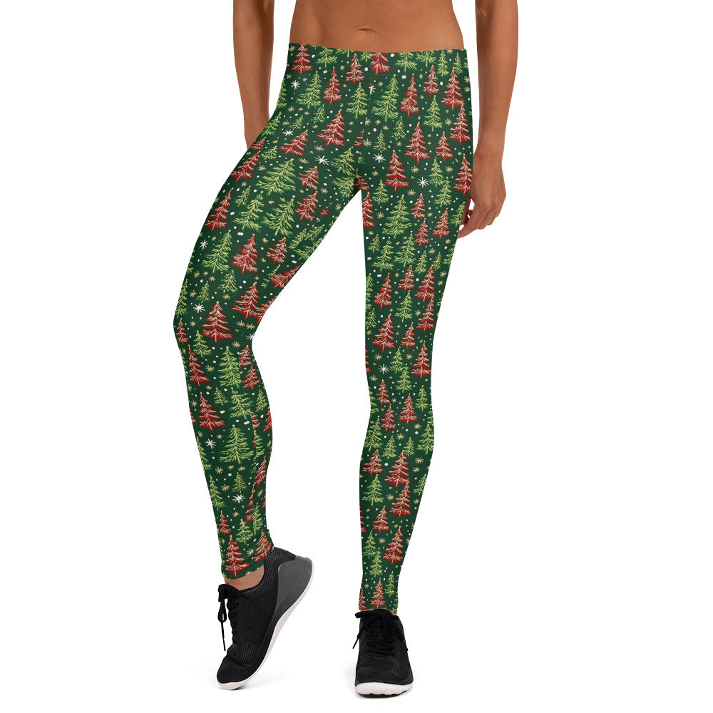 Christmas Trees Holiday Colors Leggings