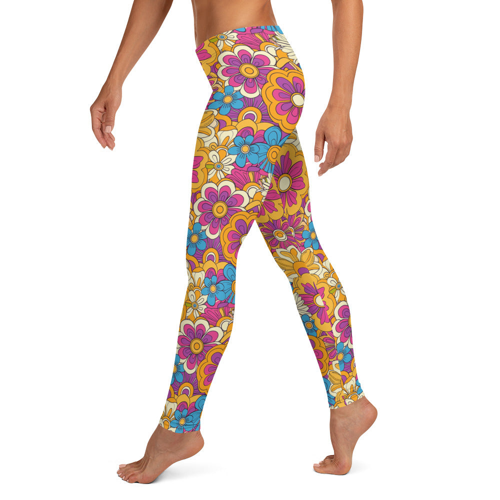 Vibrant Floral Print Leggings