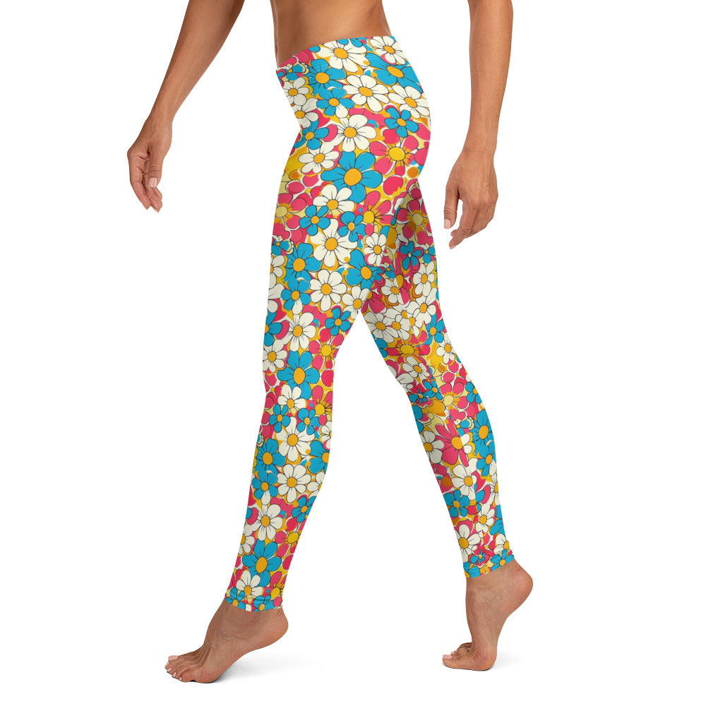 Groovy Floral Print Leggings