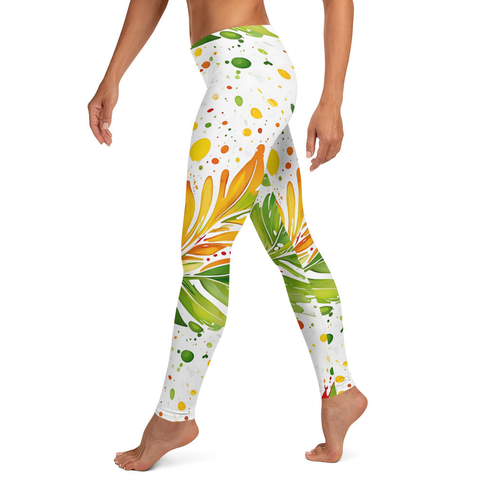 Palm Leaf Splash Leggings