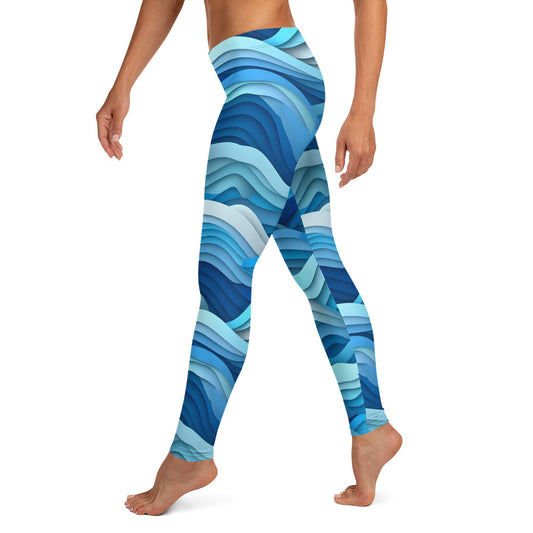 Waves Are Blue Leggings