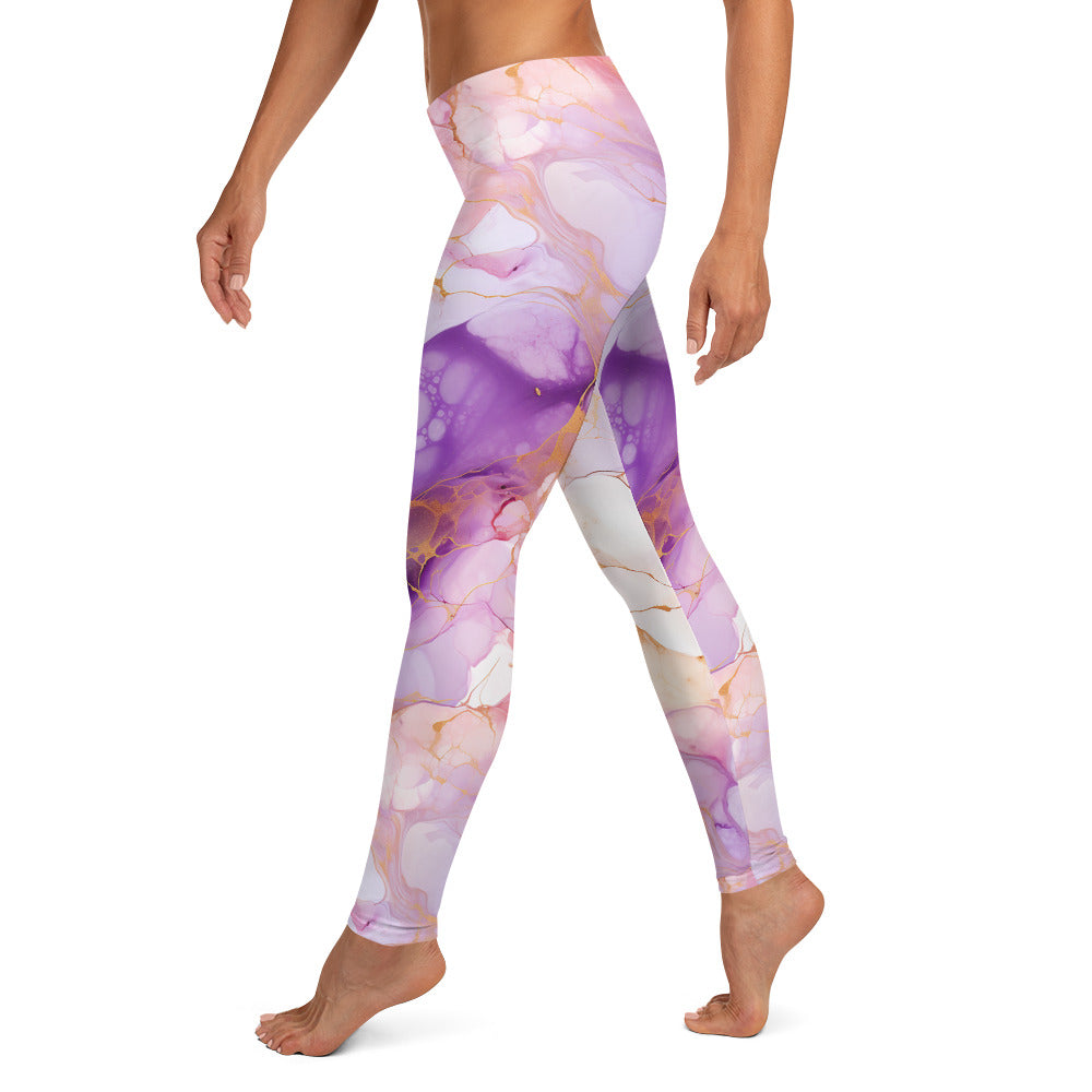 Shades of Purple Marble Leggings