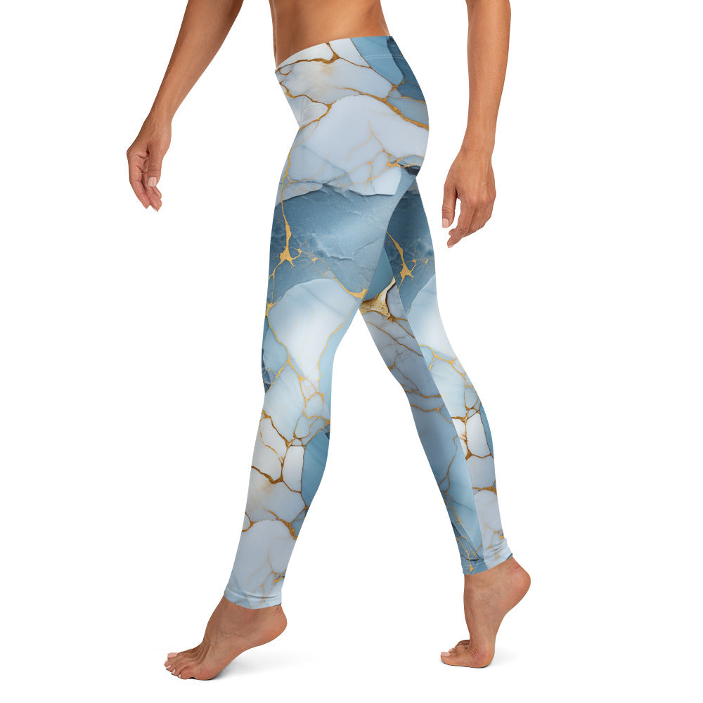 Sky Blue Marble Leggings