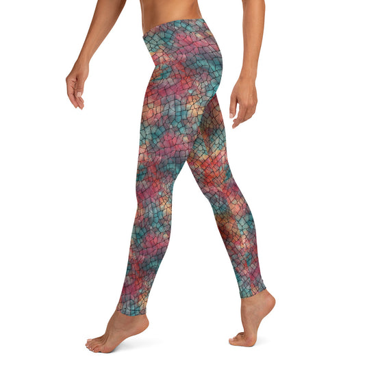 Abstract Pattern Darkness of Colors Leggings