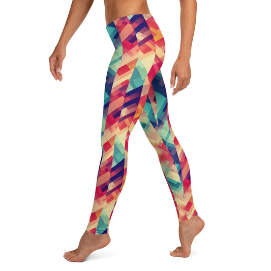 Multi Color Geometric Pattern Leggings