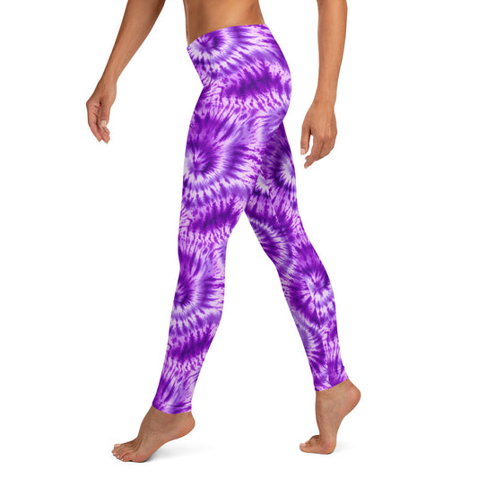 Purple Tie Dye Pattern Leggings