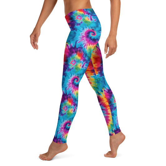 Rainbow Tie Dye Pattern Leggings