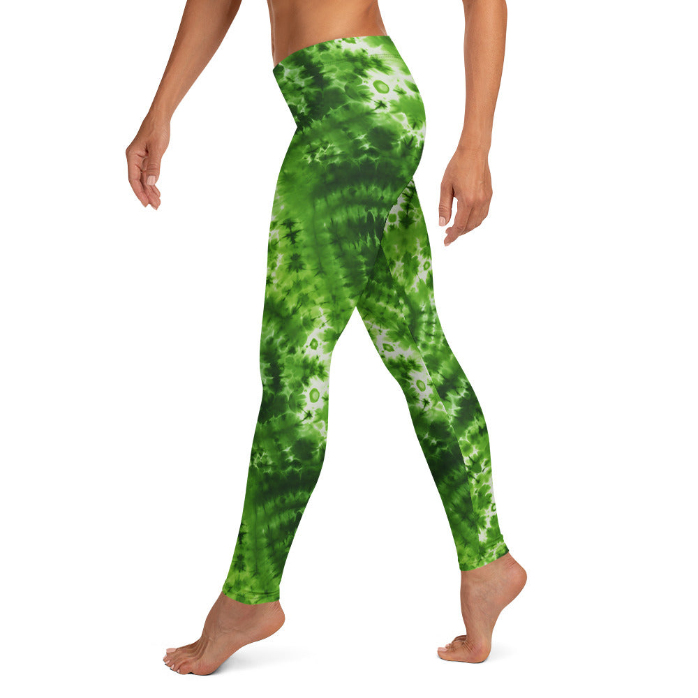 Green Tie Dye Leggings