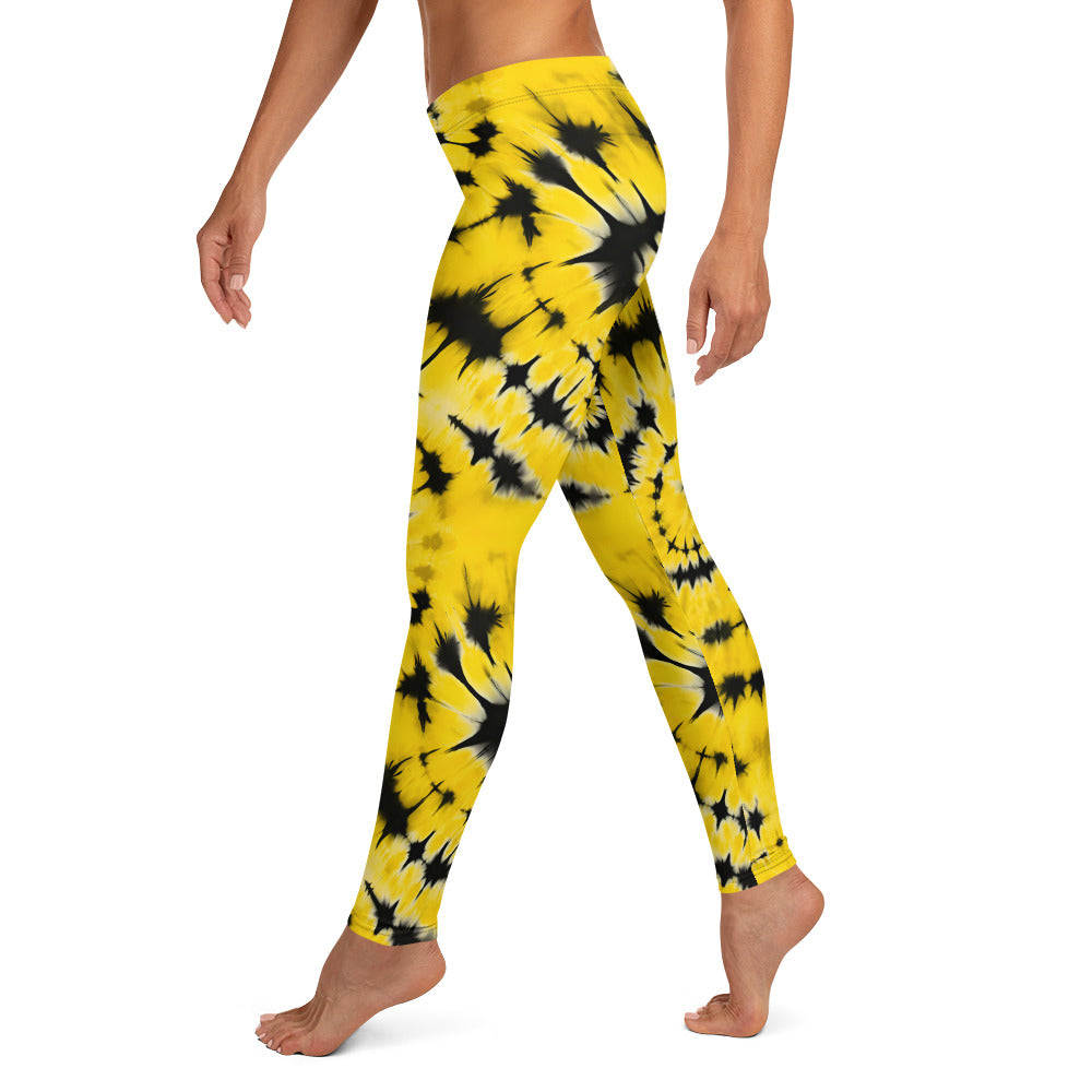 Yellow Tie Dye Leggings