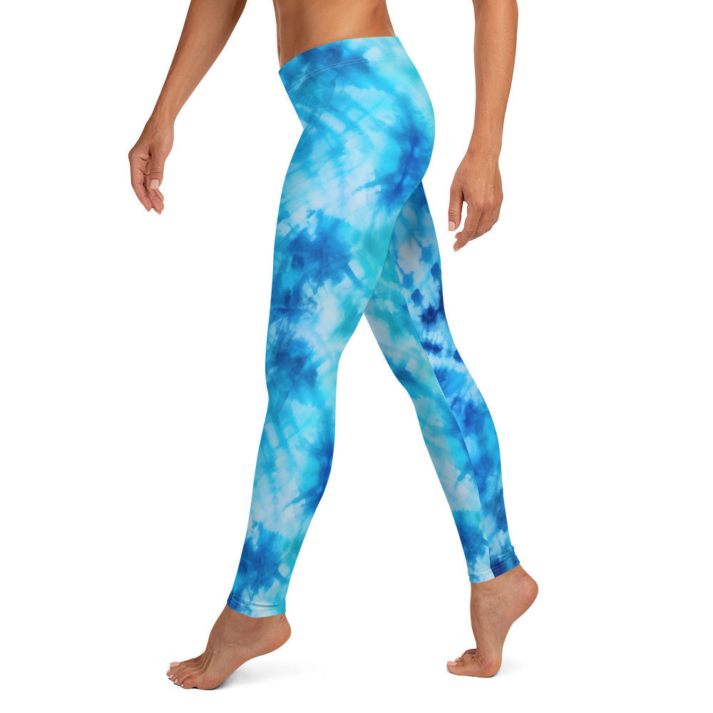 Sky Blue Tie Dye Leggings