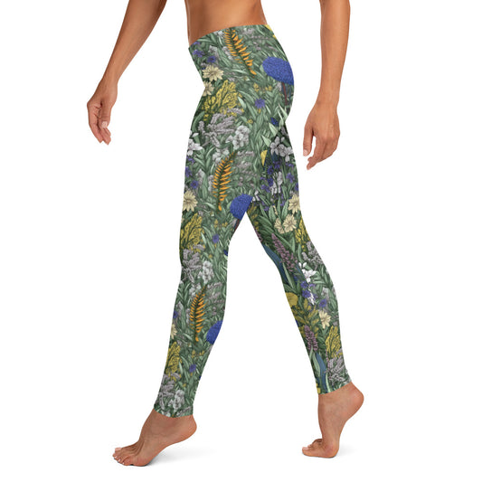 Botanical Floral Foliage Printed Leggings