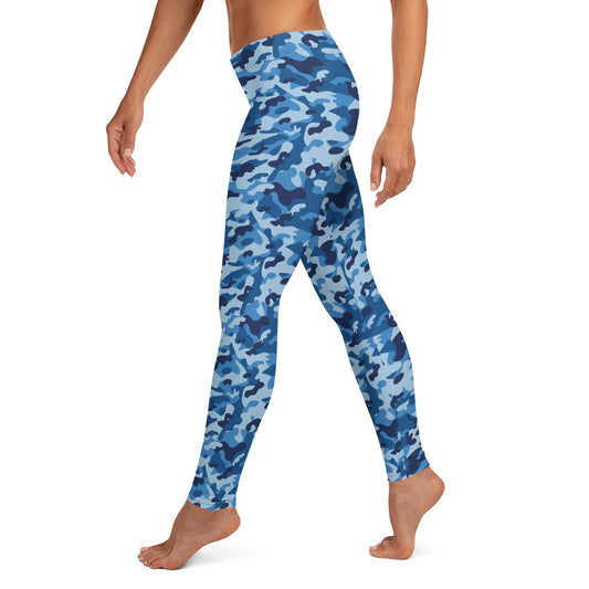 Blue Camouflage Leggings