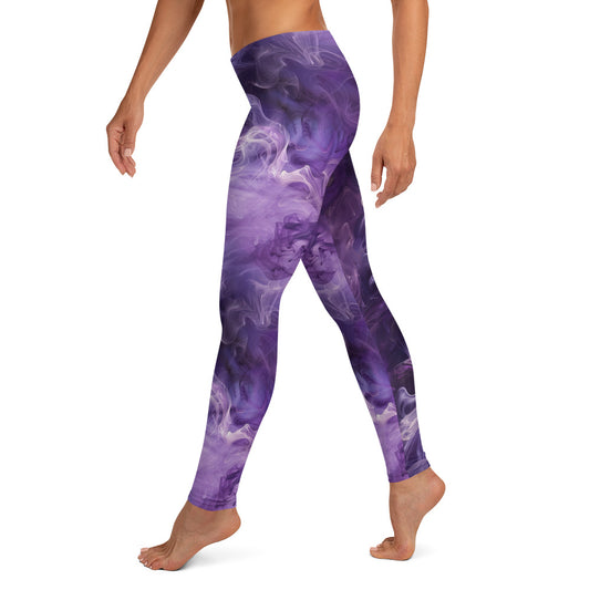 Purple Smoke Printed Leggings