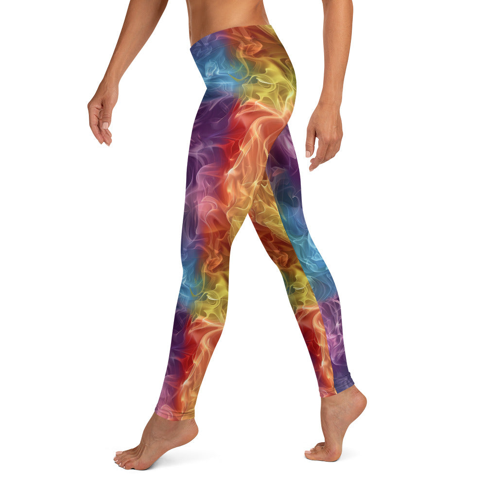 Rainbow Smoke Printed Leggings