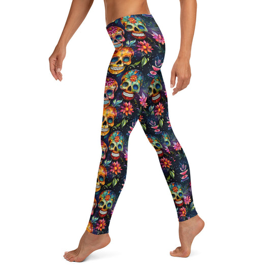 Sugar Skull Printed Leggings