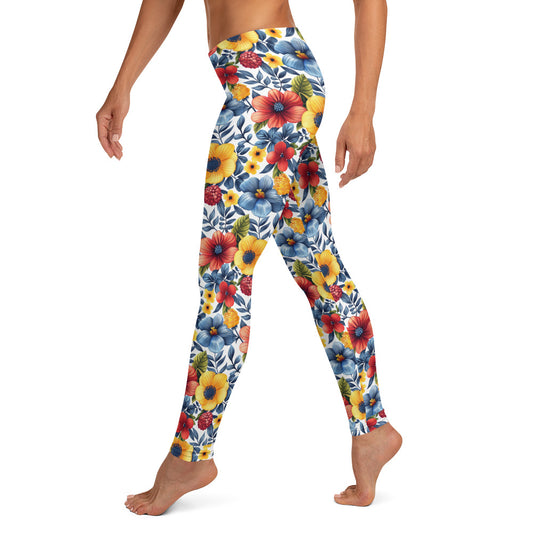 Whispering Tropical Flowers Leggings