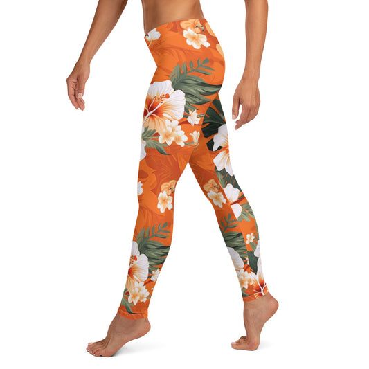 Hibiscus Floral Print Leggings