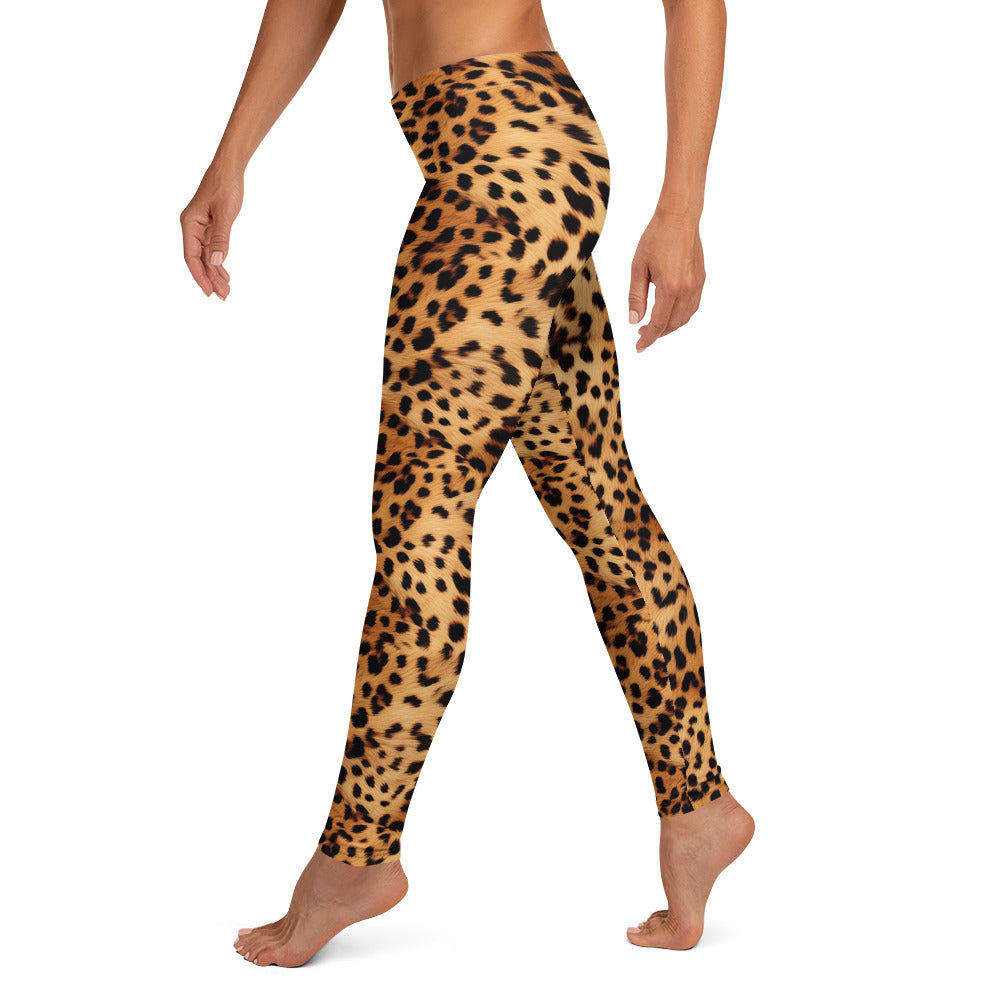 Cheetah Fur Pattern Printed Leggings