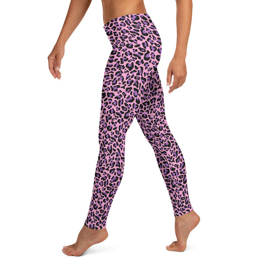 Purple & Pink Leopard Print Leggings