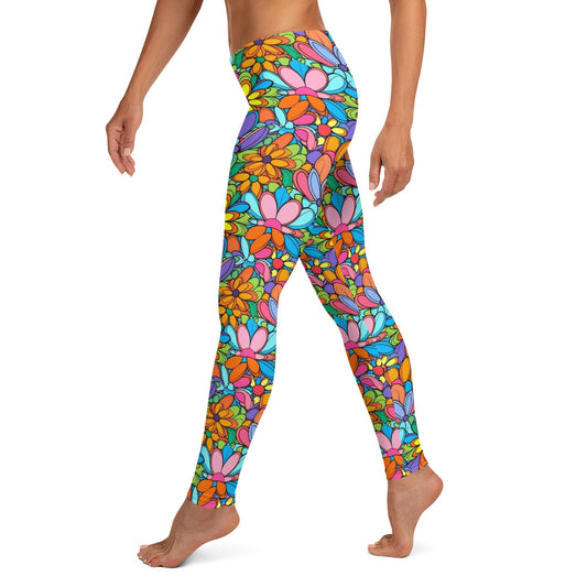 Bright Floral Hippie Leggings