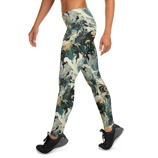 Liquid Abstract Art Printed Leggings