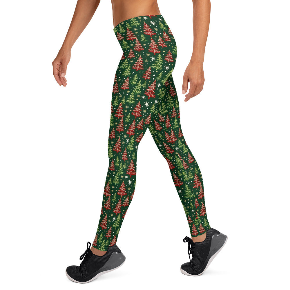 Christmas Trees Holiday Colors Leggings