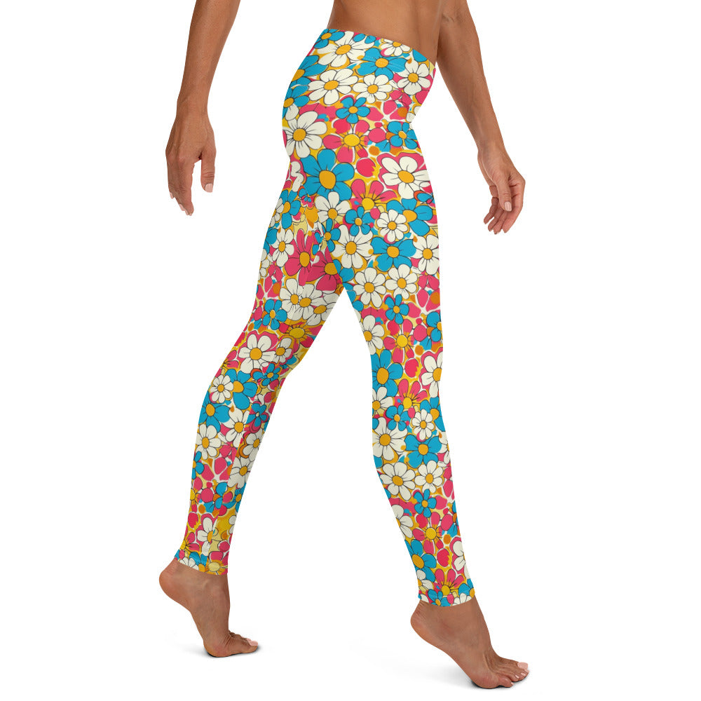 Groovy Floral Print Leggings