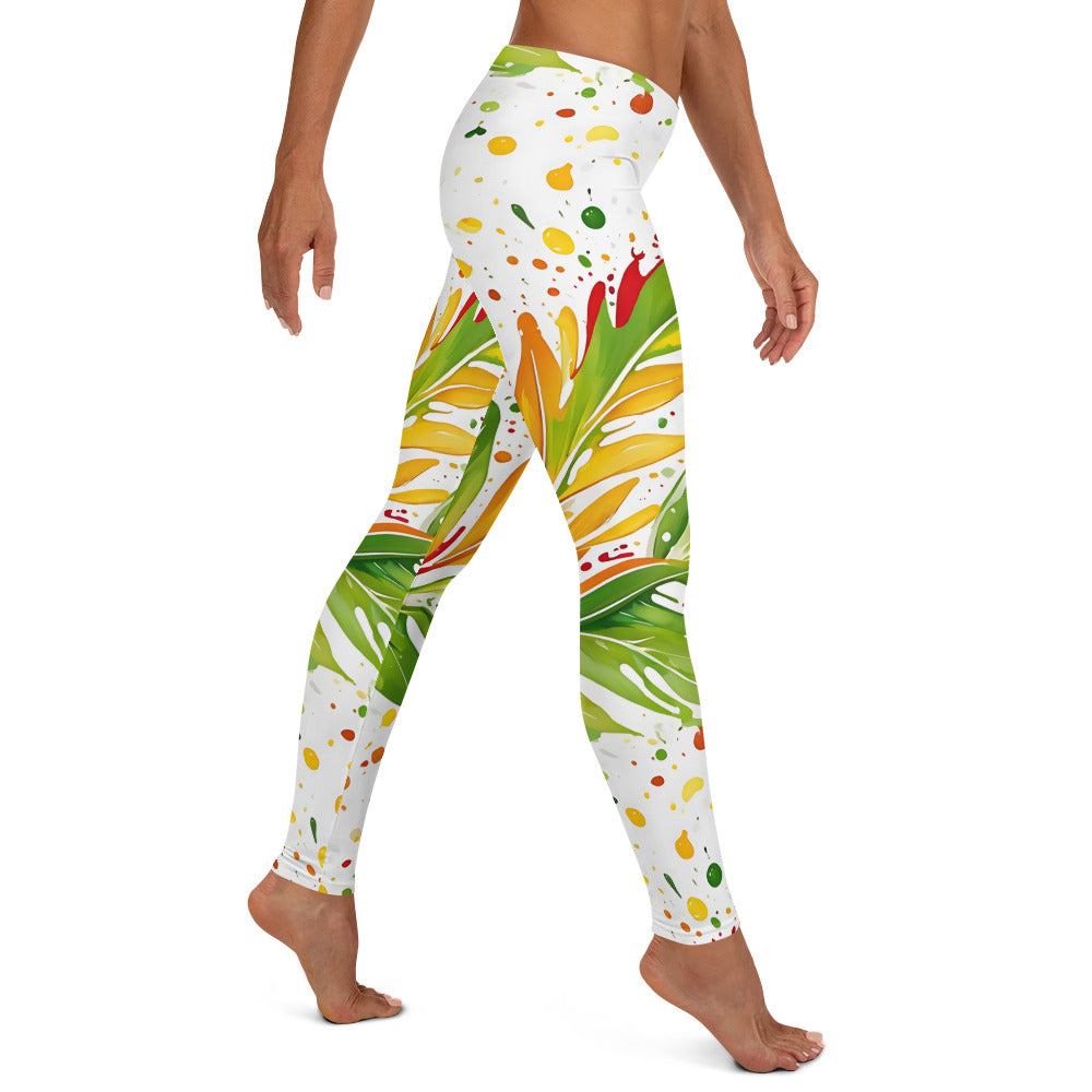 Palm Leaf Splash Leggings