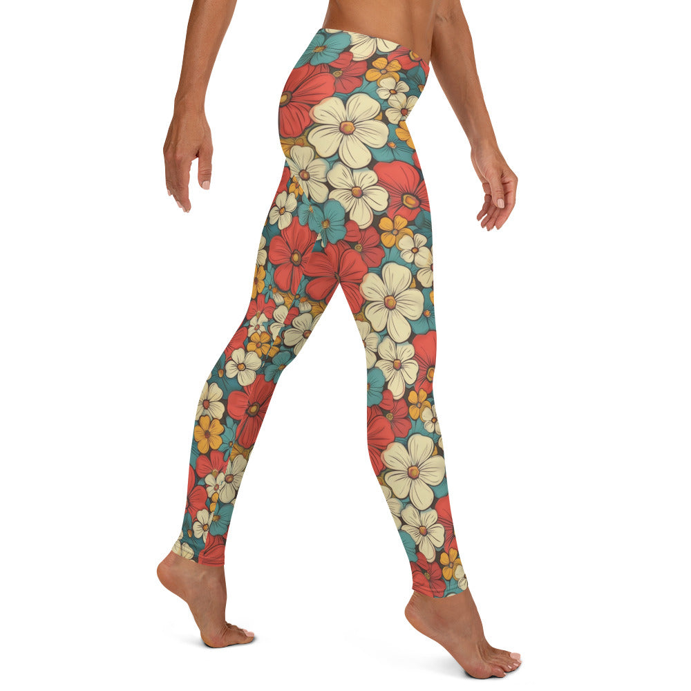 Groovy Floral Pattern Leggings