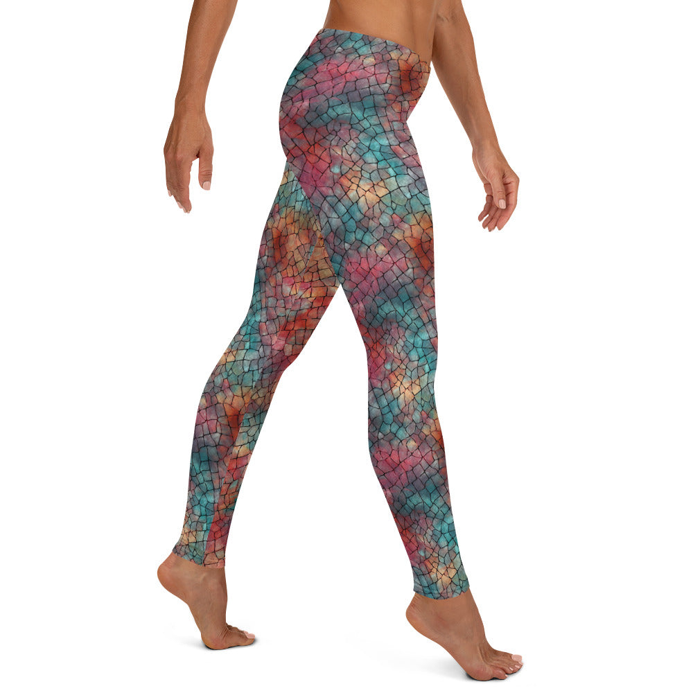 Abstract Pattern Darkness of Colors Leggings