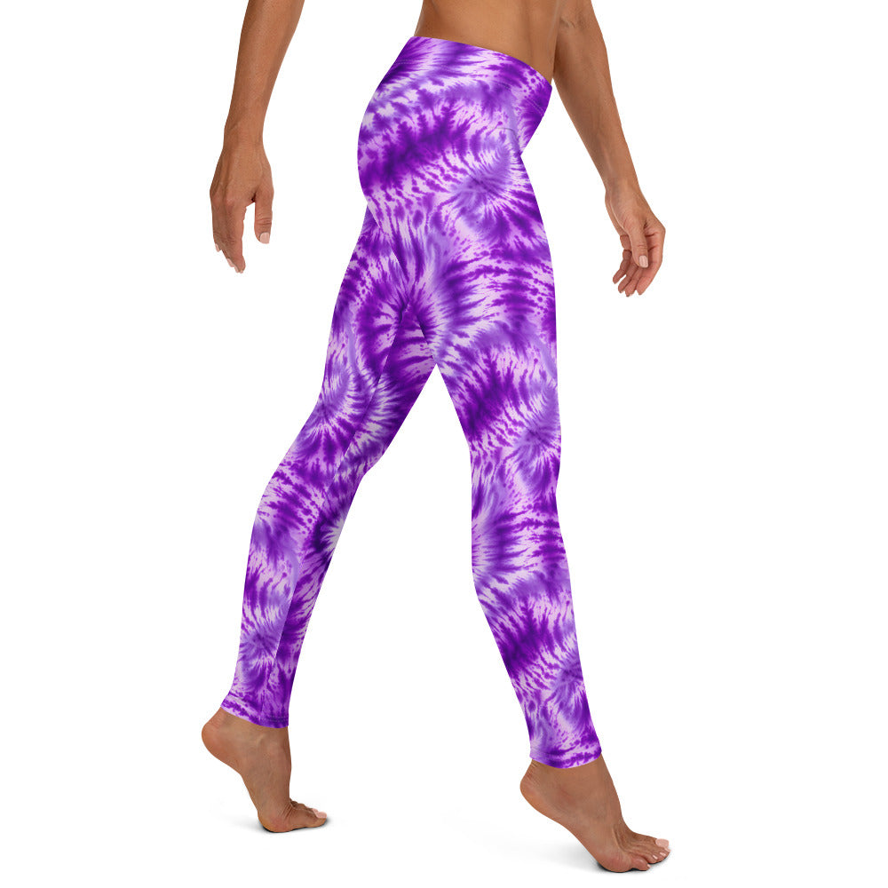 Purple Tie Dye Pattern Leggings