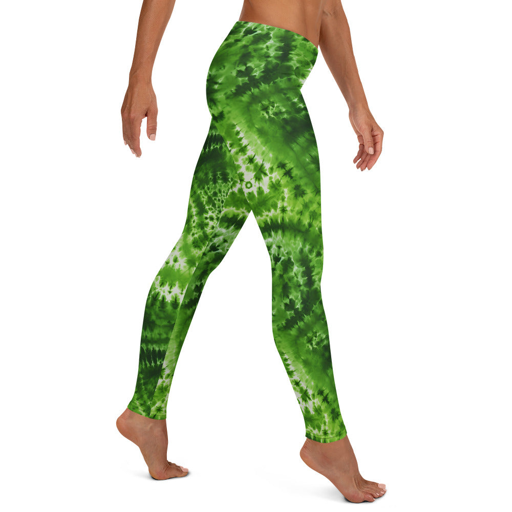 Green Tie Dye Leggings