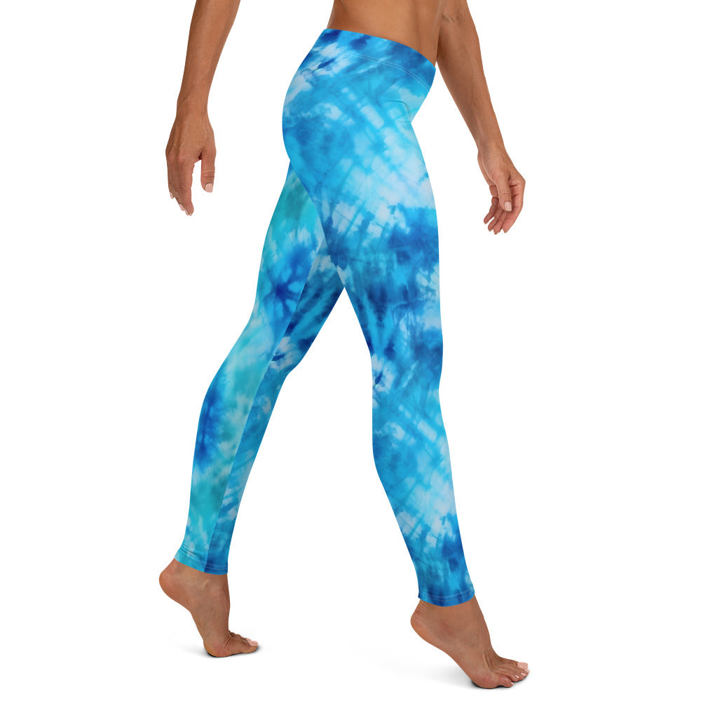 Sky Blue Tie Dye Leggings