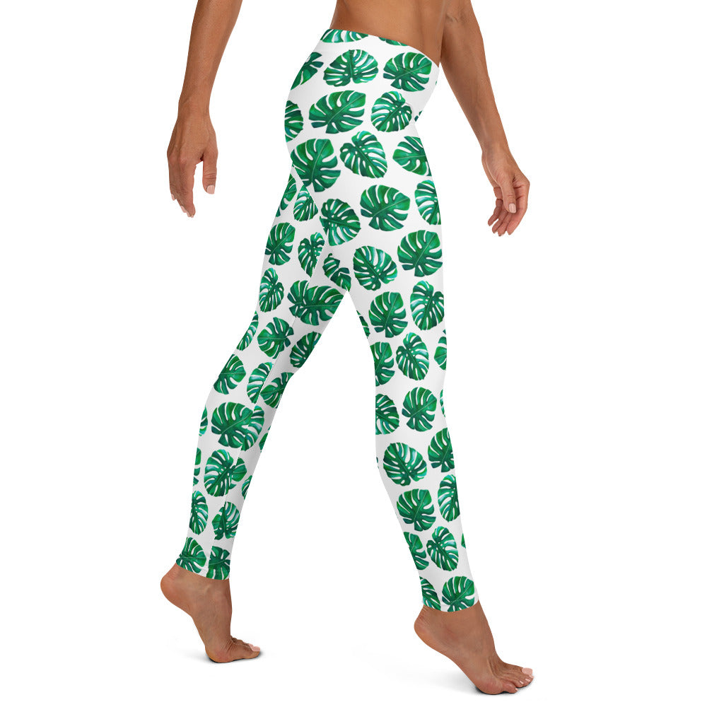 Tropical Foliage Printed Leggings