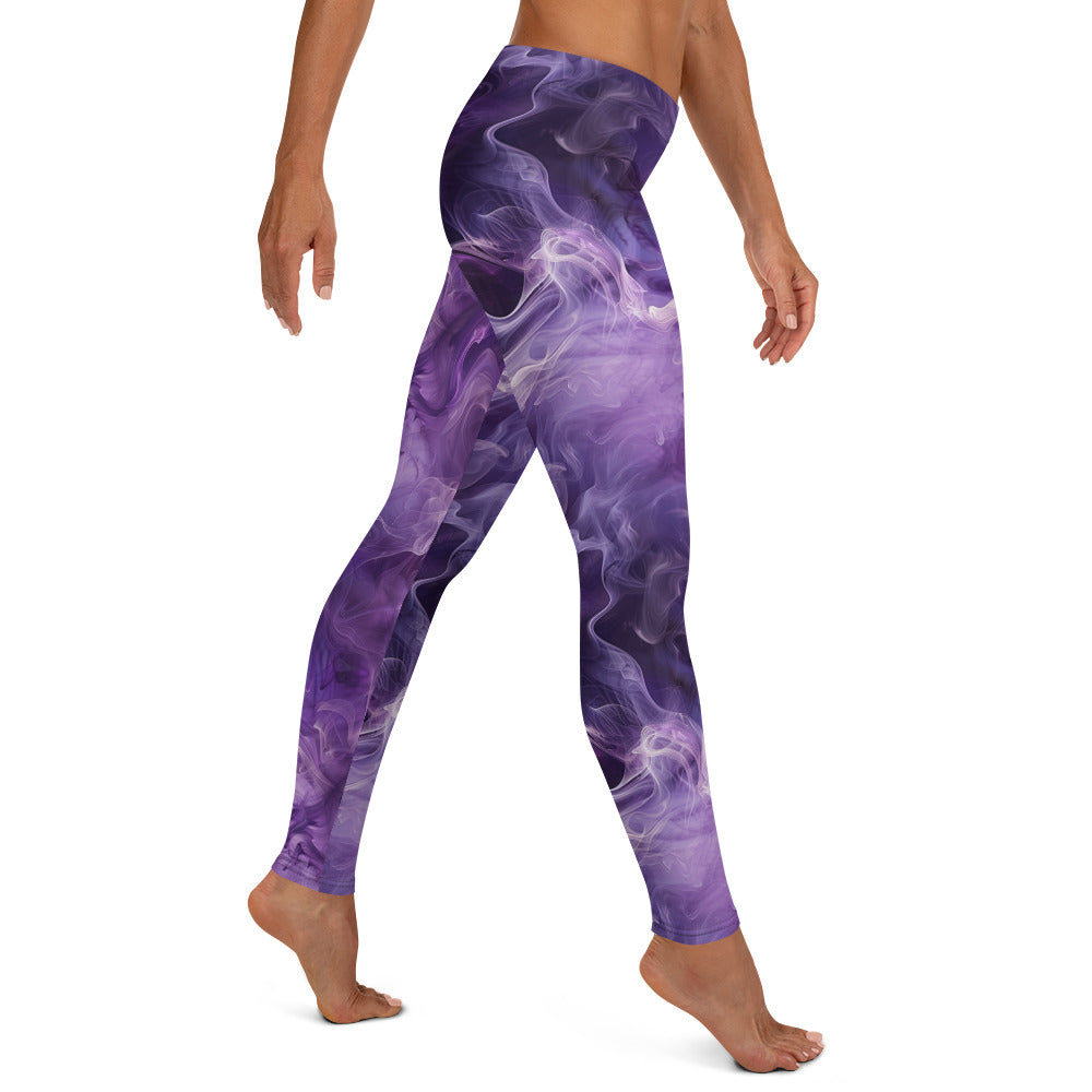 Purple Smoke Printed Leggings