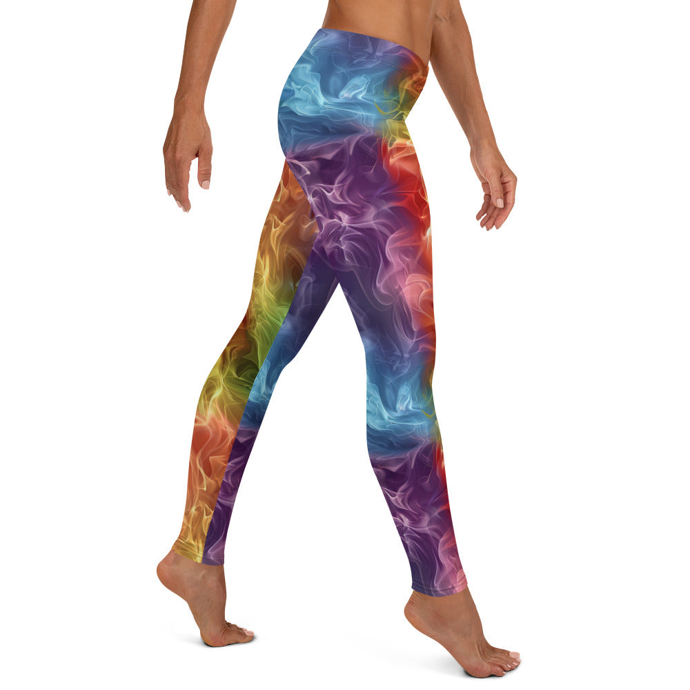 Rainbow Smoke Printed Leggings